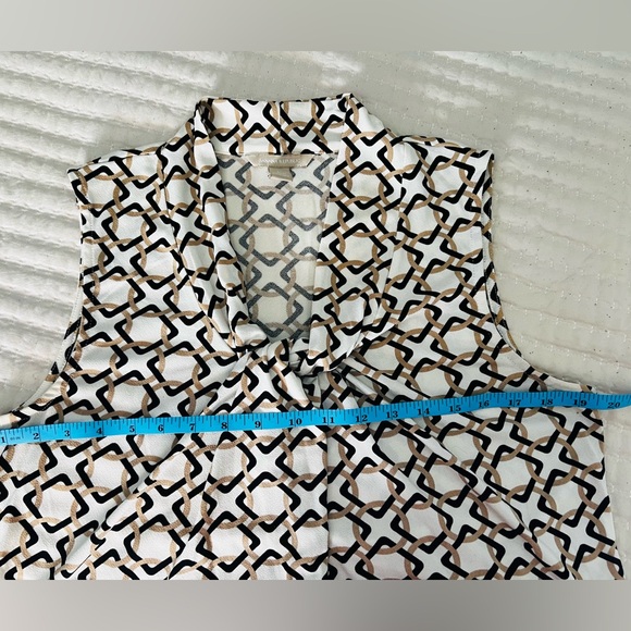 Banana Republic geometric print White chalk brown and black knot style - Picture 6 of 6